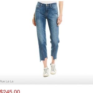 Frame denim Le nouveau straight jeans in genesis 32 distressed hem